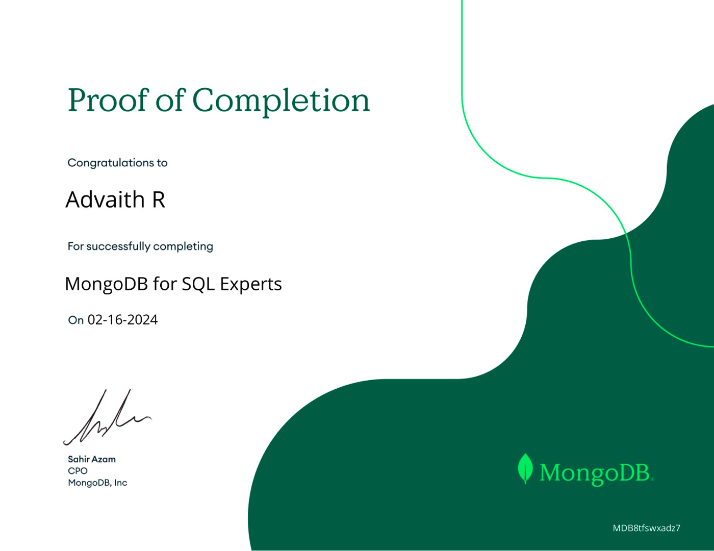 MongoDB certification